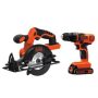 BLACK+DECKER 20-Volt MAX Lithium-Ion Cordless Drill/Driver and Circular Saw Combo Kit (2-Tool) with Battery 1.5Ah and Charger - Image 1