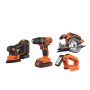 BLACK DECKER 20 Volt Max Lithium-Ion Cordless Combo Kit (4-Tool) with 2 Batteries 1.5Ah and Charger - BD4KITCDCMSL - Image 1