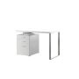 Benjara Superb 30-in. H White Metal Office Desk with Reversible Set Up - Image 1
