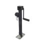 Trailer Valet Blackout Series 5000-lbs Signature Black Wrinkle Powder Coat Side Wind (Gear Reduction) Pipe Mount Weld Jack 15 in. - Image 1