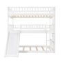 Qualler White Full Over Full Over Full Triple Bunk Bed with Slide - Image 1