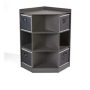 Badger Basket Corner Cubby Storage Unit with Four Reversible Baskets - Charcoal - Image 1