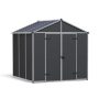 CANOPIA Rubicon 8 ft. x 8 ft. Dark Gray Polycarbonate Garden Storage Shed (58.3 sq. ft.) - Image 1