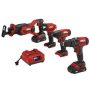 Skil PWR CORE 20V Lith-Ion Cordless Drill Driver/Impact Driver/Recip Sa with Spotlight Combo, Two 2.0Ah Batteries and Charger - Image 1