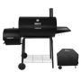 Royal Gourmet Barrel Charcoal Grill with Offset Smoker, 30-Inch Smoker, Black, with cover for outdoor,Backyard Cooking - Image 1