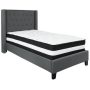 Carnegy Avenue Dark Gray Twin Platform Bed and Mattress Set - Image 1