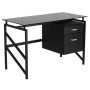 Carnegy Avenue 46-in. Black Rectangular 2 -Drawer Computer Desk with File Storage - Image 1