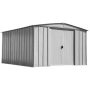 Arrow Classic 10 ft. W x 14 ft. D Flute Grey Metal Shed 129 sq. ft. - Image 1