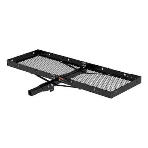 CURT-60in-x-20in-Black-Steel-Tray-Cargo-Carrier-Folding-2in-Shank-500-lbs