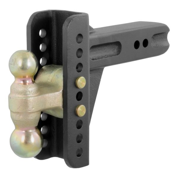 CURT-Adjustable-Channel-Mount-w-Dual-Ball-2-1-2in-Shank-20-000-lbs--6in-Drop