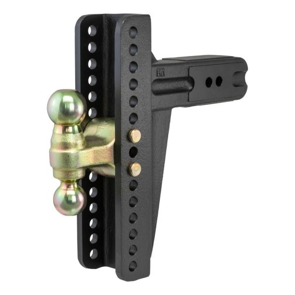 CURT-Adjustable-Channel-Mount-w-Dual-Ball-3in-Shank-21-000-lbs--10-5-8in-Drop