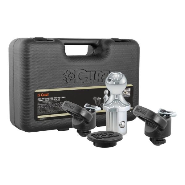 CURT-OEM-Puck-System-2-5-16in-Gooseneck-Ball--Safety-Chain-Anchor-Kit-for-Ram