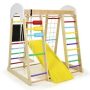 Costway Indoor Playground Climbing Gym Kids Wooden 8 in 1 Climber Playset for Children - Image 1