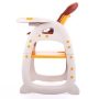Yellow Multipurpose Adjustable Plastic Highchair Children's dining chair with Feeding Tray and Safety Buckle - Image 1
