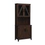 Home Source Industries Home Source Mahogany Microwave Stand with Upper and Lower Cabinets and 8-Shelves - Image 1