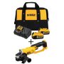 DEWALT 20-Volt MAX Lithium-Ion Cordless 4-1/2 in. to 5 in. Grinder w/ (2) 5Ah Batteries, Charger and Kit Bag - Image 1