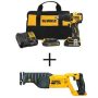 DEWALT ATOMIC 20-Volt MAX Cordless Brushless Compact 1/2 in. Hammer Drill Kit with 20V Cordless Reciprocating Saw (Tool-Only) DCD709C2WCS380B - Image 1