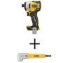 DEWALT ATOMIC 20V MAX Cordless Brushless Compact 1/4 in. Impact Driver with MAXFIT Right Angle Magnetic Attachment - Image 1