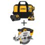 DEWALT 20-Volt MAX Lithium-Ion Cordless 1/4 inch Impact Driver w/ 20-Volt Cordless 6-1/2 inch Circular Saw (Tool-Only) - Image 1