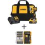 DEWALT 20-Volt MAX XR Lithium-Ion Cordless Brushless 3-Speed 1/4 in. Impact Driver Kit with MAXFIT Screwdriving Set (35-Piece) - Image 1