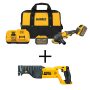 DEWALT FLEXVOLT 60-Volt MAX Li-Ion Cordless 4-1/2in to 6in Small Angle Grinder with 20-Volt Cordless Recip Saw (Tool-Only) - Image 1
