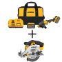 DEWALT FLEXVOLT 60-Volt MAX Li-Ion Cordless 4-1/2in to 6in Small Angle Grinder with 20-Volt 6-1/2in Circ Saw (Tool-Only) - Image 1