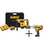 DEWALT FLEXVOLT 60-Volt MAX Brushless 1-9/16-inch SDS MAX Rotary Hammer, (2) FLEXVOLT 9.0Ah Batteries & 1/2-inch Impact Wrench - Image 1