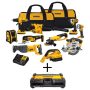DEWALT 20 Volt Max Lithium Ion Cordless Combo Kit with Bonus ToughSystem Radio/Charger with Bluetooth (10-Tool) - Image 1
