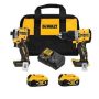 DEWALT 20-Volt MAX XR Hammer Drill and ATOMIC Impact Driver Combo Kit (2-Tool) with Two 4 Ah Batteries, Charger and Bag - Image 1