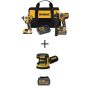 DEWALT 20V MAX Cordless Brushless Hammer Drill/Driver Combo Kit(2-Tool) w/20V 5-in. Sander(Tool-Only) & FLEXVOLT 6.0 Ah Battery - Image 1