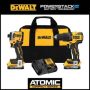 DEWALT 20-Volt MAX Lithium-Ion Brushless Cordless Combo Kit (2-Tool) w/ Two 1.7 Ahr Batteries, Charger and Bag - Image 1