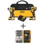 DEWALT 20-Volt MAX Lithium-Ion XR Cordless Brushless Drill/Impact Combo Kit (2-Tool) with MAXFIT Screwdriving Set (35-Piece) - Image 1