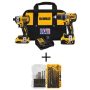 DEWALT 20-Volt MAX XR Cordless Brushless Hammer Drill/Impact Combo Kit (2-Tool) w/ Black and Gold Drill Bit Set (21-Piece) - Image 1