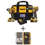 DEWALT 20-Volt MAX XR Cordless Brushless Hammer Drill/Impact Combo Kit (2-Tool) with MAXFIT Screwdriving Set (35-Piece) - Image 1