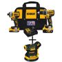 DEWALT 20-Volt MAX XR Lithium-Ion Cordless Brushless Drill/Impact Combo Kit (2-Tool) w/ (2) Batteries, Bonus Sander - Image 1