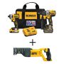 DEWALT 20-Volt MAX Brushless Cordless Combo Kit (2-Tool) w/ 20-Volt Reciprocating Saw (Tool-Only) - Image 1