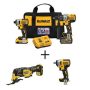 DEWALT 20 Volt MAX Cordless Brushless Combo Kit (2-Tool) w/ FLEXVOLT & 20V Batteries, Bonus Oscillating Tool & Impact Wrench - Image 1