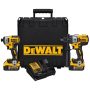 DEWALT 20 Volt MAX XR Lithium-Ion Cordless Brushless Hammerdrill/Impact Combo Kit (2-Tool) w/ (2) 5Ah Batteries, Case, Charger - Image 1