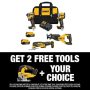 DEWALT 20-Volt Maximum Lithium-Ion Cordless Brushless Combo Kit (4-Tool) and 20-Volt Maximum XR Cordless Brushless Jigsaw - Image 1
