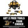 DEWALT 20V MAX Lithium-Ion Cordless Brushless Combo Kit (4-Tool) and 20V MAX XR Cordless Brushless 5 in. Random Orbital Sander - Image 1