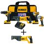 DEWALT 20 Volt MAX Li-Ion Cordless Combo Kit (4-Tool) with Bonus 20 Volt MAX Lithium-Ion Cordless Reciprocating Saw (Tool-Only) - Image 1