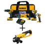 DEWALT 20-Volt MAX Lithium-Ion Cordless Combo Kit (4-Tool) with Bonus Bare Cordless 4-1/2 in. Angle Grinder - Image 1