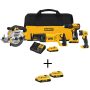 DEWALT 20-Volt MAX Lithium-Ion Cordless Combo Kit (4-Tool) w/ (2) 20-Volt 3.0Ah Batteries - Image 1