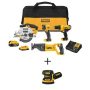 DEWALT 20-Volt MAX Cordless Combo Kit (4-Tool) w/ (1) 20-Volt 4.0Ah Battery, (1) 20-Volt 2.0Ah Battery & 5-in Sander - Image 1