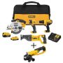 DEWALT 20-Volt MAX Cordless Combo Kit (4-Tool) w/ (1) 20-Volt 4.0Ah Battery, (1) 20-Volt 2.0Ah Battery & 4-1/2-in Grinder - Image 1
