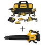 DEWALT ATOMIC 20-Volt MAX Cordless Brushless Combo Kit (4-Tool) and 20V MAX 125 MPH 450 CFM Cordless Brushless Handheld Blower - Image 1