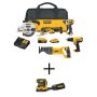 DEWALT 20-Volt MAX Cordless Combo Kit (5-Tool) with 20-Volt MAX Cordless Brushless 1/4 Sheet Variable Speed Sander (Tool-Only) - Image 1