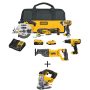 DEWALT 20 Volt MAX Lithium-Ion Cordless Combo Kit (5-Tool) with 20 Volt Max Lithium-Ion Cordless Jig Saw (Tool-Only) - Image 1