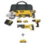 DEWALT 20-Volt MAX Lithium-Ion Cordless Combo Kit (5-Tool) with (2) 20-Volt 4.0Ah Battery, (1) 20-Volt 2.0 Ah Battery & Charger - Image 1