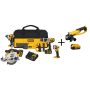DEWALT 20 Volt MAX Lithium-Ion Cordless Combo Kit (5-Tool) with Bonus Battery and Bare Grinder - Image 1